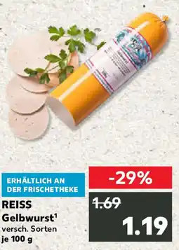 Kaufland REISS Gelbwurst Angebot