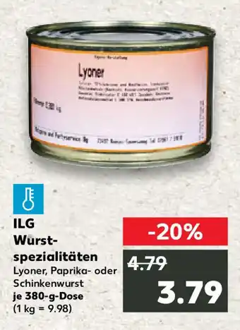 Kaufland ILG Wurst- spezialitäten Angebot
