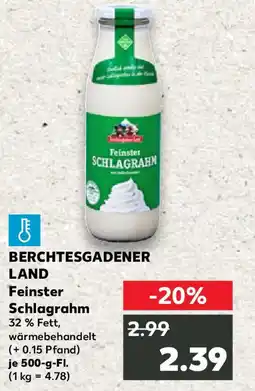 Kaufland BERCHTESGADENER LAND Feinster Schlagrahm Angebot