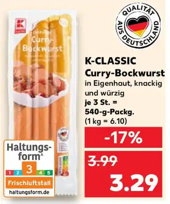 Kaufland K-CLASSIC Curry-Bockwurst Angebot