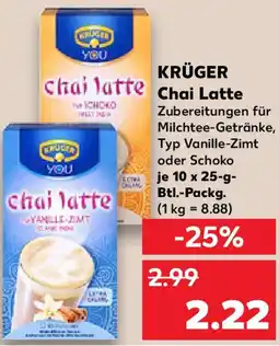 Kaufland KRÜGER chai latte Angebot