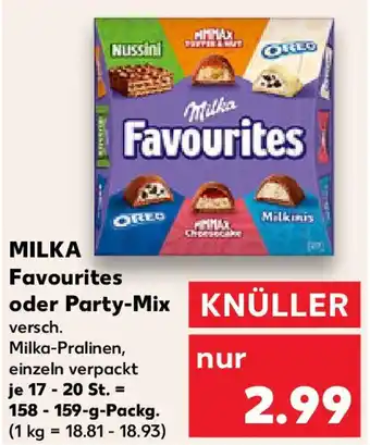 Kaufland MILKA Favourites oder Party-Mix Angebot