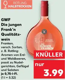Kaufland GWF Die jungen Frank'n Qualitäts- wein Angebot