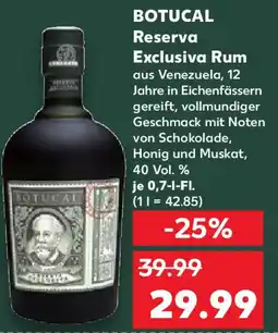 Kaufland BOTUCAL Reserva Exclusiva Rum Angebot