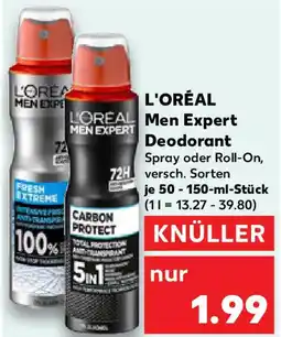 Kaufland L'OREAL Men Expert Deodorant Angebot