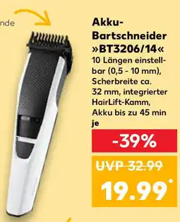 Kaufland Akku- Bartschneider BT3206/14 Angebot