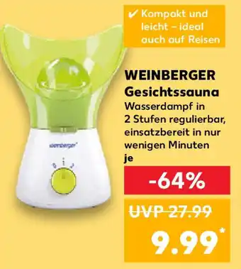 Kaufland WEINBERGER Gesichtssauna Angebot