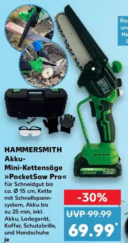 Kaufland HAMMERSMITH Akku- Mini-Kettensäge PocketSaw Pro Angebot