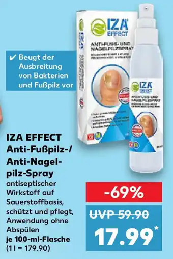 Kaufland IZA EFFECT Anti-Fußpilz-/ Anti-Nagel- pilz-Spray Angebot