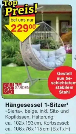 Jawoll TIM GARDEN Hängesessel 1-Sitzer Angebot