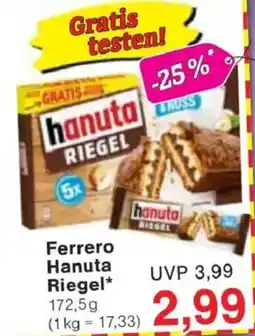 Jawoll Ferrero Hanuta Riegel Angebot
