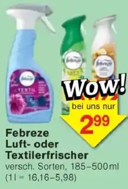 Jawoll Febreze Luft- oder Textilerfrischer Angebot