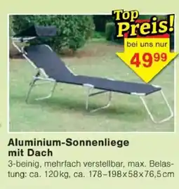 Jawoll Aluminium-Sonnenliege mit Dach Angebot
