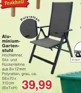 Jawoll Alu- minium- Garten- stuhl Angebot