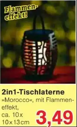 Jawoll 2in1-Tischlaterne >>Morocco«<, mit Flammen- effekt, Angebot
