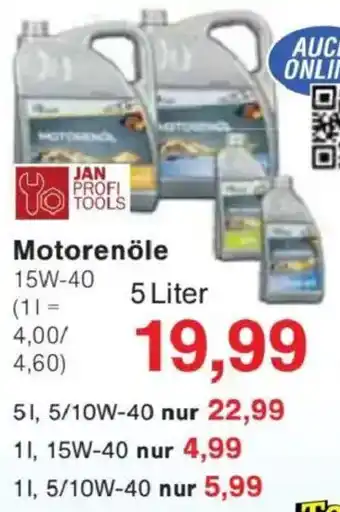 Jawoll JAN PROFI TOOLS Motorenöle Angebot