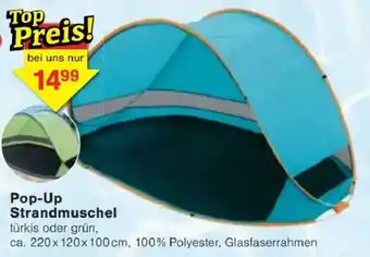 Jawoll Pop-Up Pop-Up Strandmuschel türkis oder grün, Angebot