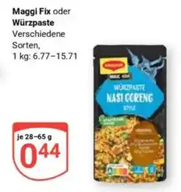 Globus Maggi Fix oder Würzpaste Angebot