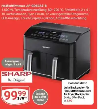 Globus Heißluftfritteuse AF-GD82AE-B SHARP Angebot