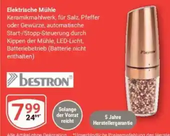Globus Bestron Elektrische Mühle Angebot