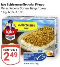 Globus Iglo Schlemmerfilet oder Filegro Angebot