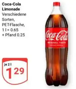 Globus Coca-Cola Limonade Angebot