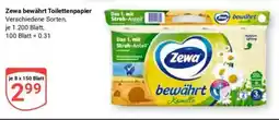 Globus Zewa bewährt Toilettenpapier Angebot