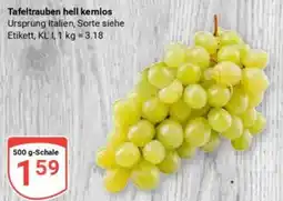 Globus Tafeltrauben hell kernlos Angebot
