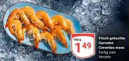 Globus Frisch gekochte Garnelen Crevettes roses Angebot