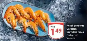 Globus Frisch gekochte Garnelen Crevettes roses Angebot