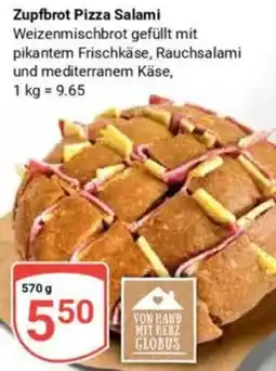 Globus Zupfbrot Pizza Salam Angebot
