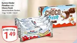 Globus Ferrero Kinder Paradiso oder Choco Fresh Angebot