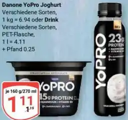 Globus Danone YoPro Joghurt oder Drink Angebot
