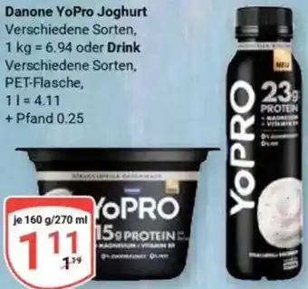 Globus Danone YoPro Joghurt oder Drink Angebot