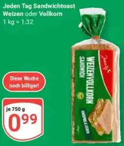Globus Jeden Tag Sandwichtoast Angebot