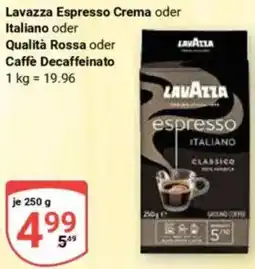 Globus Lavazza Espresso Crema oder Italiano oder Qualità Rossa oder Caffè Decaffeinato Angebot