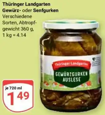 Globus Thüringer Landgarten Gewürz- oder Senfgurken Angebot