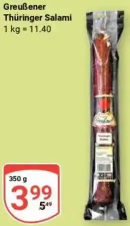 Globus Greußener Thüringer Salami Angebot
