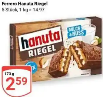 Globus Ferrero Hanuta Riegel Angebot