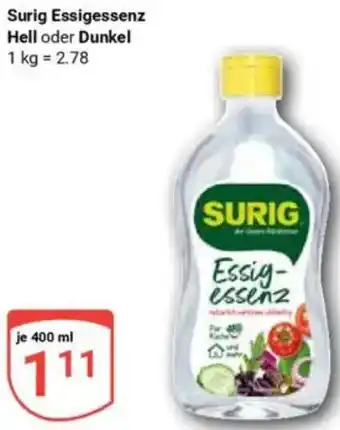 Globus Surig Essigessenz Hell oder Dunkel Angebot