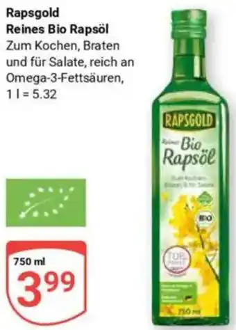 Globus Rapsgold Reines Bio Rapsöl Angebot