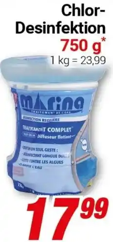 CENTERSHOP MARINA Chlor Desinfektion Angebot