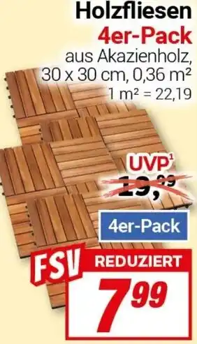 CENTERSHOP Holzfliesen Angebot