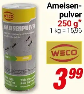 CENTERSHOP WECO Ameisenpulver Angebot