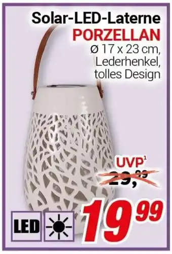 CENTERSHOP Solar-LED-Laterne PORZELLAN Angebot