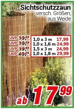 CENTERSHOP Sichtschutzzaun Angebot