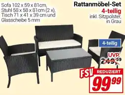 CENTERSHOP Rattanmöbel-Set Angebot
