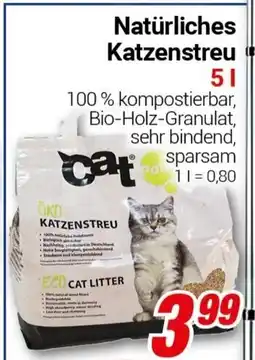 CENTERSHOP Natürliches Katzenstreu Angebot