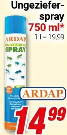 CENTERSHOP ARDAP Ungezieferspray Angebot