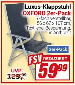 CENTERSHOP Luxus-Klappstuhl OXFORD Angebot
